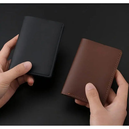 Homefish Solid Color PU Leather Small Wallet for Short Simple Women's Purse with Buttons Ultra Thin Credit Card Bag Coin Purse