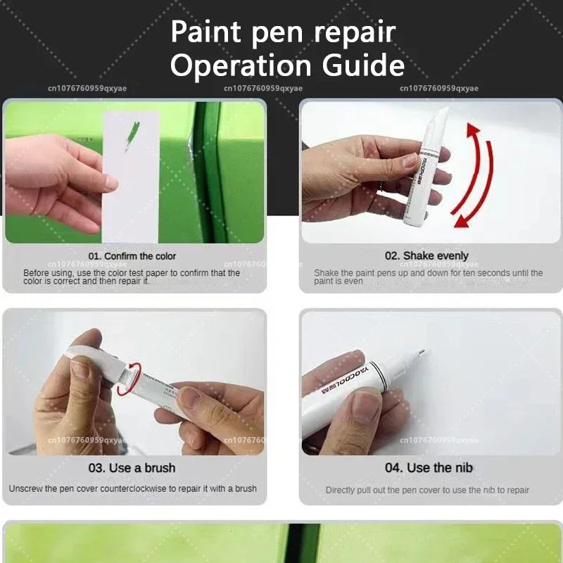 Suitable for Tesla Model 3 Y X S Automotive Paint Repair Pen Pearl White Clearcoat Pen Paint Repair Set Wheel Hub Silver