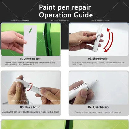 Suitable for Tesla Model 3 Y X S Automotive Paint Repair Pen Pearl White Clearcoat Pen Paint Repair Set Wheel Hub Silver