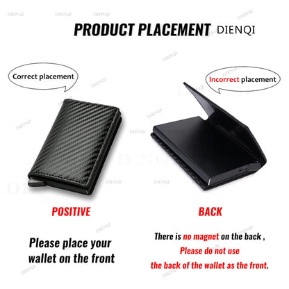 Anti Thief Rfid Credit Card Holder Smart Minimalist Wallet Men Women Slim Bank Cardholder Case Money Bag Cash Creditcard Purse