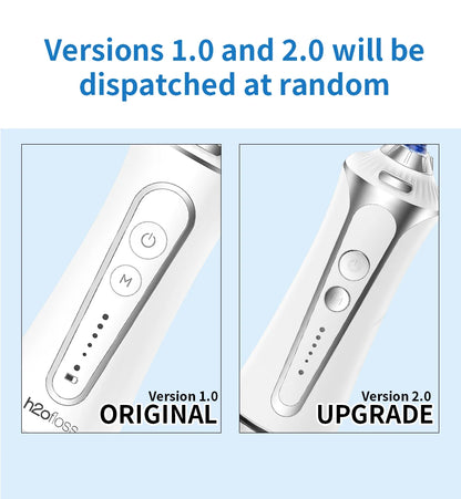 H2ofloss Oral Irrigator Water Flosser 140PSI High Pressure Water-Proof Design 300ml 5 Modes 5 Nozzles for Dental Cleaning