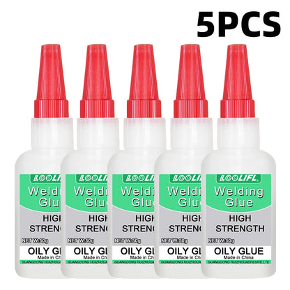 Loolifl50G High-Strength Oil-Based Welding Glue - Universal Oil-Based Welding Glue Suitable for Resin, Ceramics, Metal, Glass, Plastic, and Wood, Equipped with a Dispensing Device.