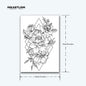 INKARTLINK Minimalist Flower Tattoo Patch 1-2 Weeks Long lasting Geometric Diamond Line Waterproof Temporary Tattoo