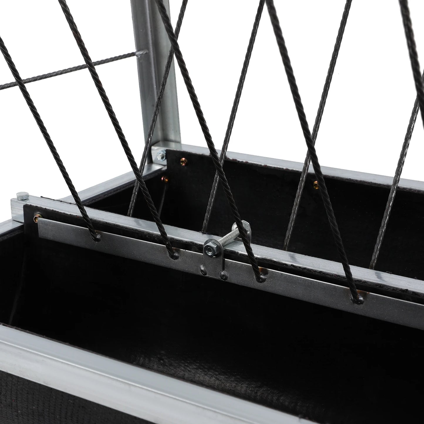 Iron, Steel Large Feed Trough Goat Feeders Standing Trough Bucket for Large Animals Sides Horse Hog Pig Livestock Poultry Feeder