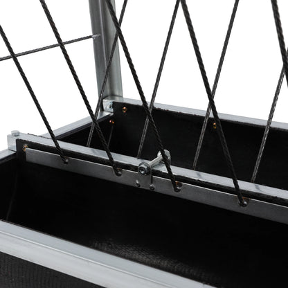 Iron, Steel Large Feed Trough Goat Feeders Standing Trough Bucket for Large Animals Sides Horse Hog Pig Livestock Poultry Feeder