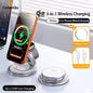 Protable 25W Metal Wireless Charger Qi2.2 Fast Charging Station Stand 360° Rotation for iPhone 17 16 15 14 Pro Max Watch Airpods