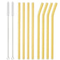 8Pcs Reusable Drinking Straw Colorful Glass Straws Eco-friendly High Borosilicate Glass Straw Glass Tube Party Bar Drinkware