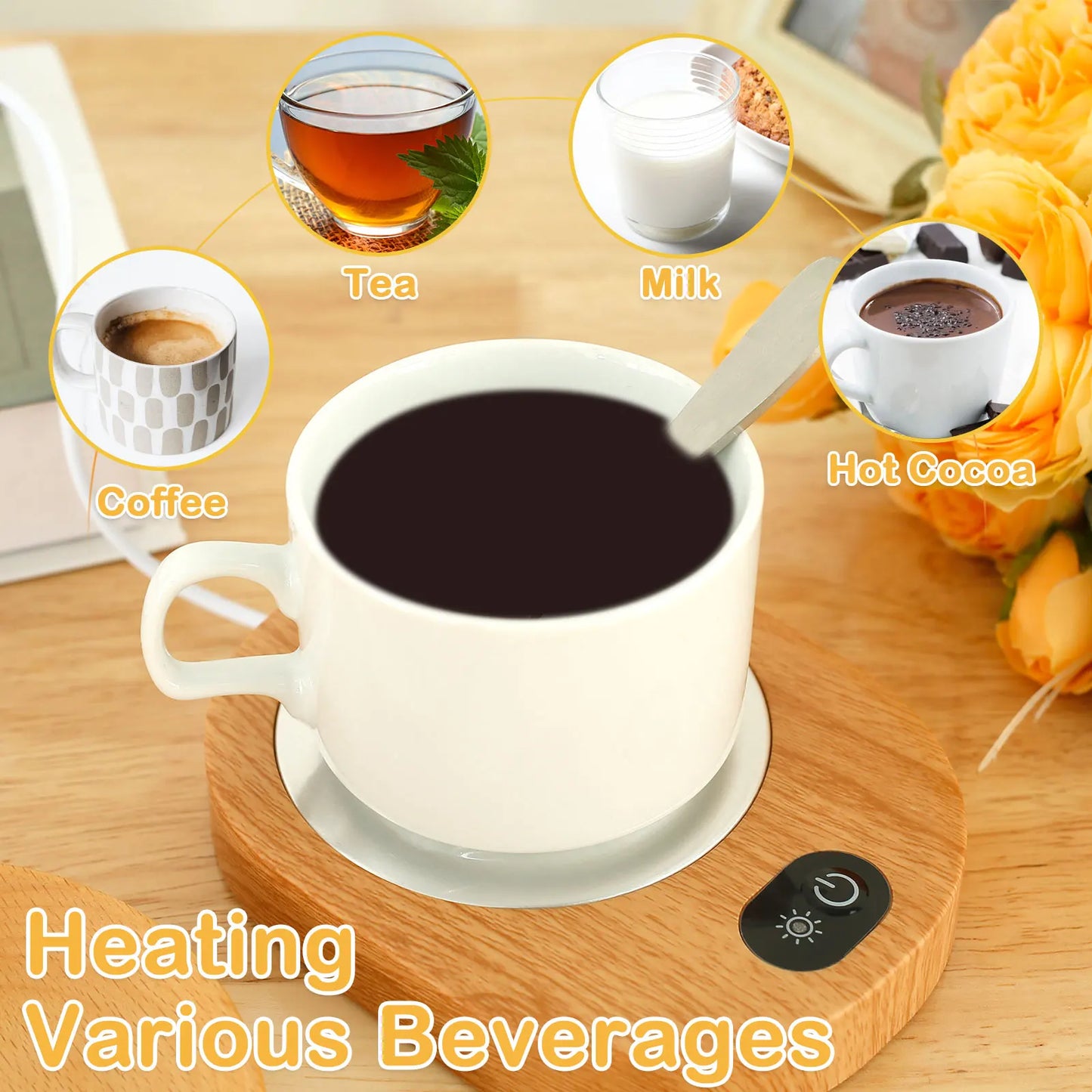 Electric Heater Cup Mug Warmer Coffee Mug USB Mug Warmer Heater Warm Mat Constant Temperature Coaster For Home Office Gifts