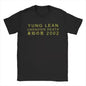 Yung Lean Unknown Death 2002 Album Tour T Shirt Man Fashion Casual Short Sleeve T-shirts Unisex High Quality Cotton Tshirt