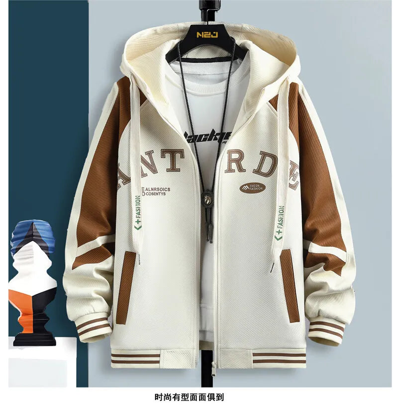 High Quality Running 2 Piece Set Hooded Jacket+Sweatpants Cardigan Long Sleeve Casual Tracksuit Men Sport Brand Clothing Suit
