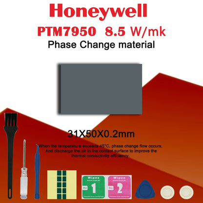 Honeywell PTM7950 Phase Change Pad 8.5W/mk Thermal Grease Material CPU/GPU Cooling Thermal Conductive Paste Silicone Grease Pad