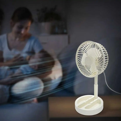 New USB Desk Fan with On/Off Switch Button Quiet Portable Cooling Fan for Office Bedroom Powerful Airflow Easy Control USB Power