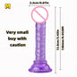Realistic Soft Jelly Dildo Transparent Suction Cup Strong Grip Flexible Intimate Toy for Women Solo Couple Play