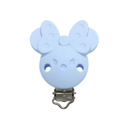 10pcs Silicone Cartoon Pacifier Clips Food Grade Silicone DIY Baby Teether Toy Necklace Pacifier Chain Dummy Clips