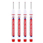 4Pcs/Set 20mm Deep Hole Long Nib Head Markers For Metal Perforating Pen Waterproof Bathroom Woodworking Decoration Multi-Purpose