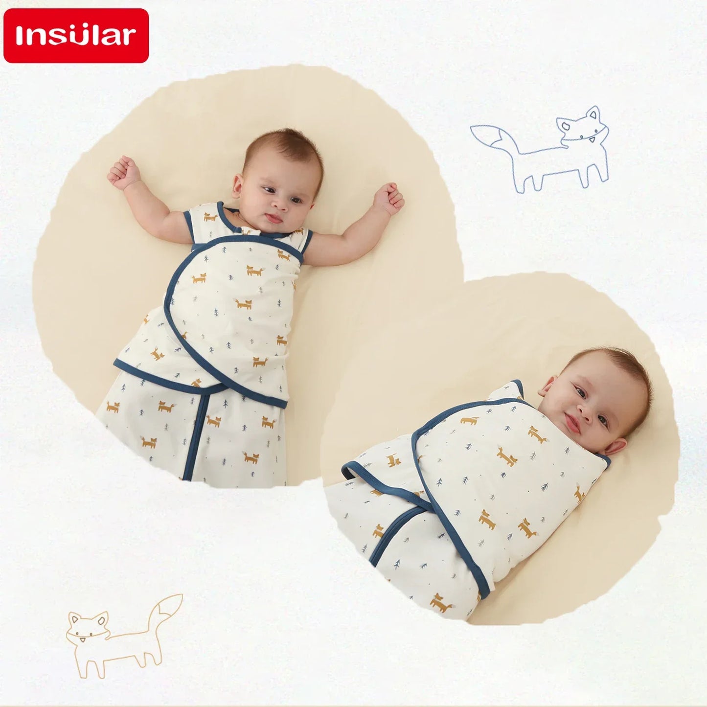 Baby Sleeping Bag For Newborn Sleep Aid Thin Soft Cotton Boys Girls Wrap Sleepwear Adjustable Breathable Baby Swaddle Blanket