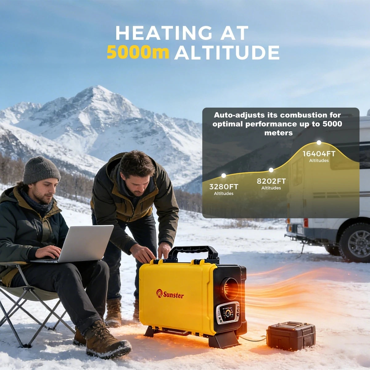 8KW 12V 220V Portable Diesel Air Heater With Bluetooth APP Auto Thermostat&Upgrade Internal Loop Parking heater for RV Camper