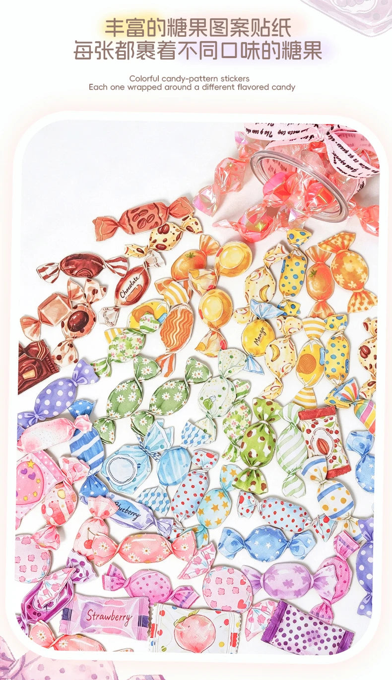 Candy Shaped Sticker Pack, Sweet Style Stickers for Junk Journal Decoration, Decorative Stickers for Water Cups, Photo Frames