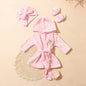 Newborn Photography Props Bathrobes Bath With Belt Shower Cap Outfit Photo Props for Infant Boys Girls Shoot  Accessories-HD