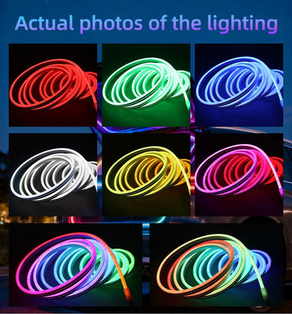 New car universal trunk and trunk lights with colorful lighting APP control LED ambient light RGB decorative light