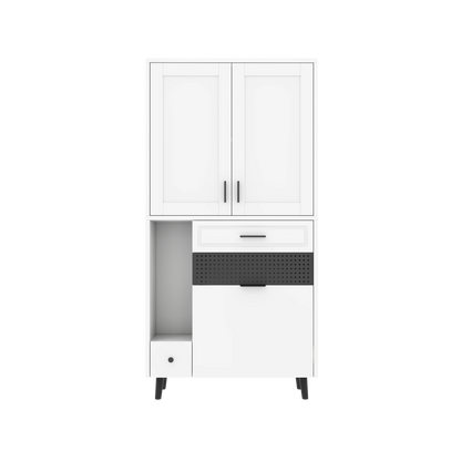 Multifunctional Cat Storage Cabinet with Stable Construction, Adjustable Shelves, Drawers, and Cat Bed Area – Cozy Activity Space for Cats, Pet Furniture with Arch Openings
