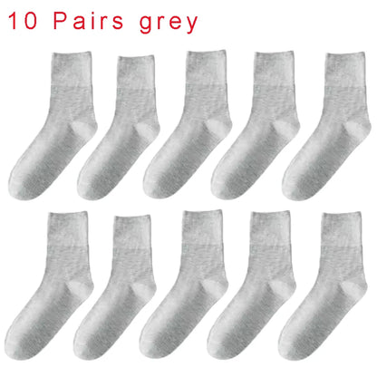 10PCS=5Pairs Loose Mouth Socks Diabetic Prevent Varicose Veins Cotton Comfortable Older Hypertensive Patients Fat Man Socks Gift