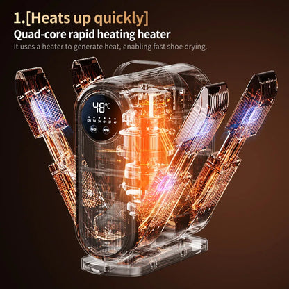 Foldable Shoe Dryer Electric Shoe and Boot Dryer Timing Control Household Shoe Warmer Portable Heater For Socks Boots