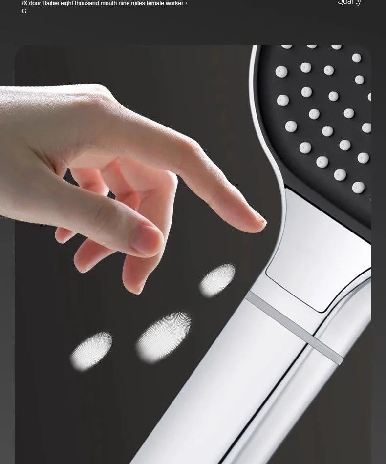 13CM Large Panel Shower 3 Modes Shower Head High Pressure Water Massage Shower Head Set with Cartridge Bathroom Accessories