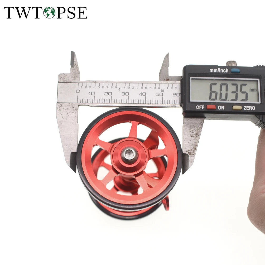 TWTOPSE dviračio lengvoji padanga sparnų ratukas, skirtas Brompton sulankstomam dviračiui, purvasaugio ratas, dvigubas AL7075 CNC A C linija 77g 60mm
