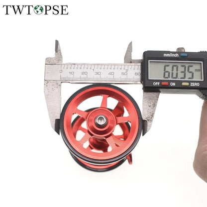TWTOPSE dviračio lengvoji padanga sparnų ratukas, skirtas Brompton sulankstomam dviračiui, purvasaugio ratas, dvigubas AL7075 CNC A C linija 77g 60mm