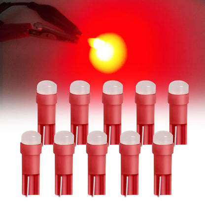10PCS T5 LED Lights W1.2W W3W LED Car Interior Light Auto Side For Car Turn Signal Dome Door Reading Backup Clearance Lights