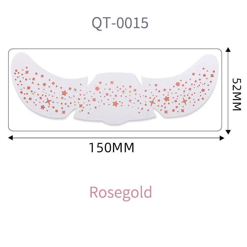 1pc Hot Stamping Freckles Makeup Sticker Metallic Radiation Golden Silver  Fake Freckles Temporary Tattoo Stickers Face Makeup