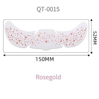 1pc Hot Stamping Freckles Makeup Sticker Metallic Radiation Golden Silver  Fake Freckles Temporary Tattoo Stickers Face Makeup