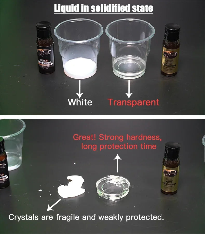 Car Plastic Restorer Ceramic Coating 2-3 Years Long-Lasting Protect Whitening Black Shine Plastic Trim & Rubber Care Product