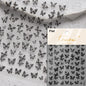 1pcs 5D Japanese Black Butterfly Nail Art Stickers Glitter Shiny Kawaii Self Adhesive Manicure Decorations Tool Decals Accessory
