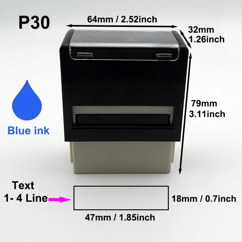 Custom Self-Inking Stamp Customized Self-Inking Business Address Wax Seal Name Handicrafts Personalize Rubber Stamps