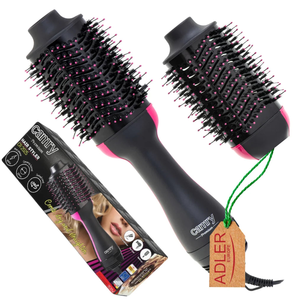 Brush Hair Dryer 1800W, 3 temperature settings, ceramic coating, swivel wire
