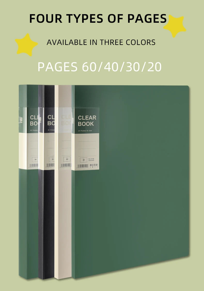A3 Side-Entry Art Portfolio for Students - Painting Folder, Poster, Sketch Paper, Insert Pockets, Certificate Holder 20-60Pages