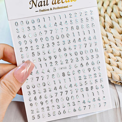 3D Glittery Gothic Letter Design Nail Art Stickers Uppercase Alphabet Letters Artistic Designs DIY Nail Art Decals Decoration #1
