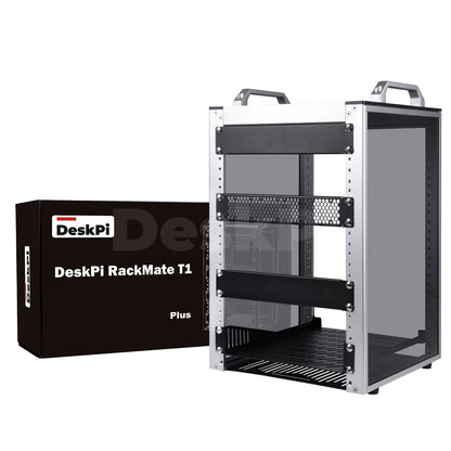 DeskPi RackMate T1-Plus Rackmount, 10-inch 8U Server Cabinet for Network, Servers, Audio and Video Equipment