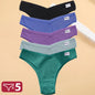 5PCS/Set Cotton Lingerie Panties Sexy Underwear Women Briefs Tangas Female Underpants Pantys Thong Panties Bikini Solid 13 Color
