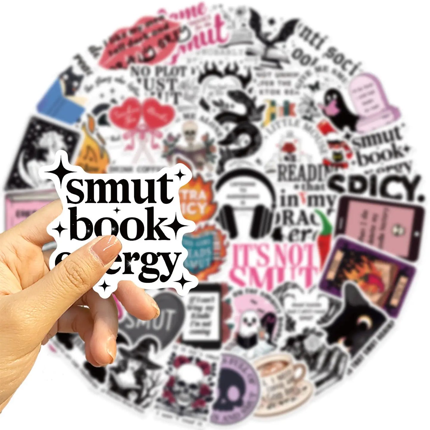 10/50/100pcs Mix Kawaii Smut Bookish Dark Romance Reading Book Stickers Aesthetic DIY Scrapbooking Notebook Laptop Phone Sticker