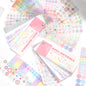 30/60 Pcs Multi material die-cutting Cartoon sticker book Kit Scrapbooking Stickers Decor Journal Supplies Aesthetics Stationery