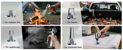 WOLFBOX MF200 Electric Powerful Fan Duster Wireless Air Blower Air Duster 3-Speed Adjustable Portable Fan for Car/Home/Outdoor