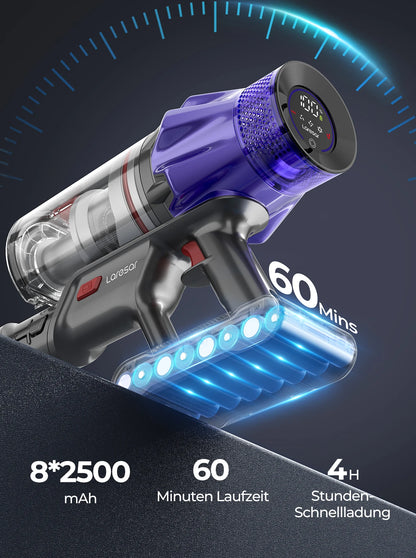 Laresar V7 500W 50000Pa Suction Power Cordless Vacuum Cleaner Handheld Smart Home Appliance Removable Battery Dust Mug