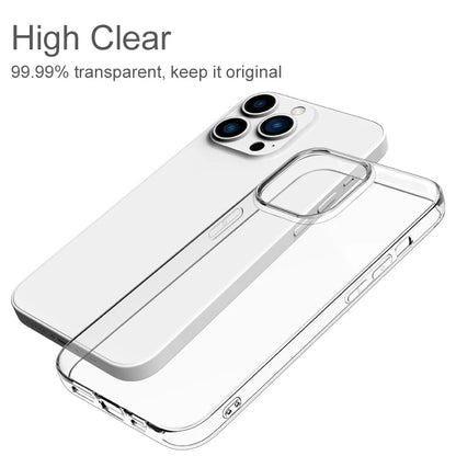 Ultra Thin Clear Silicone Case For iPhone 16 15 14 13 12 11 Pro Xs Max Mini XR X 7 8 6s Plus 6 SE 2020 2022 2016 5 5S Back Cover