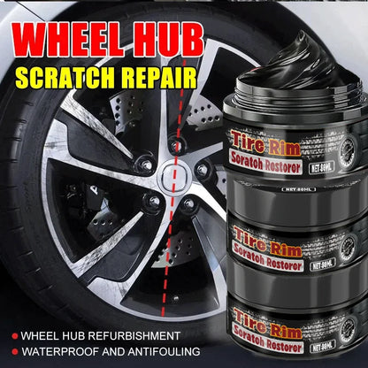 Universal Car Wheel Hub Repair Paste 80g - Scratch, Fade Removal for Aluminum Alloy & Chrome Rims, Tire polish wax