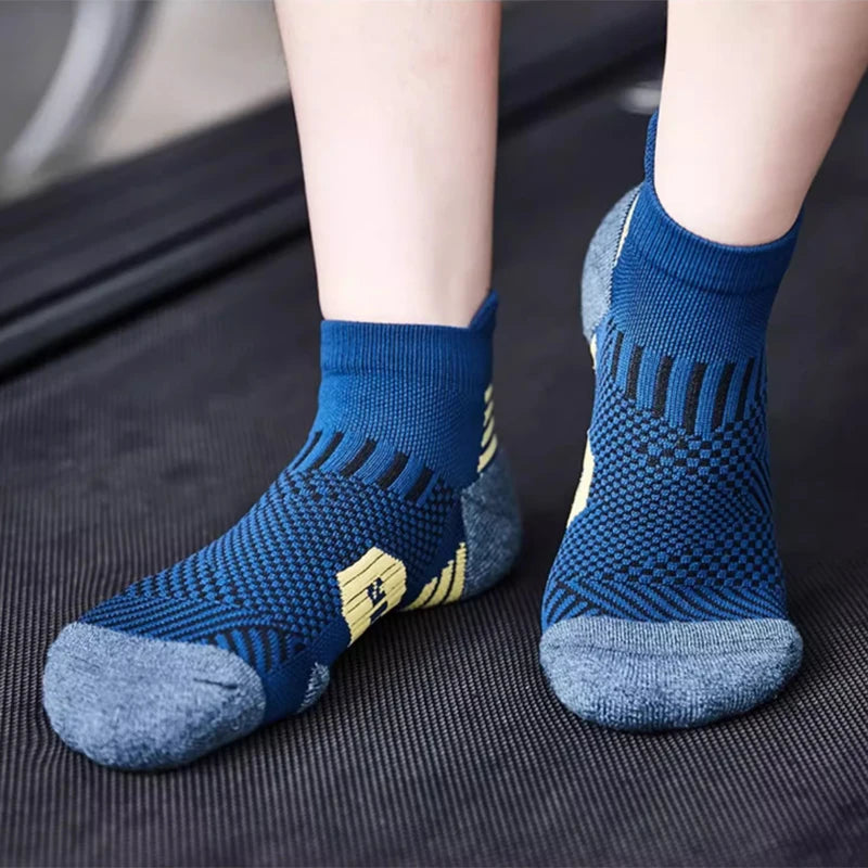 3 Pairs Profession Sports Socks For Man Marathon Compress Socks Men Running Socks  Thick Towel Bottom Short Socks Man Sox Gift
