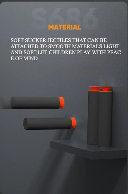 S686 Double Barrel Soft Bullet Toy Gun, Dual‑Shot Foam Dart Launcher with Sight Manual Loading Shooting Toy for Outdoor Game