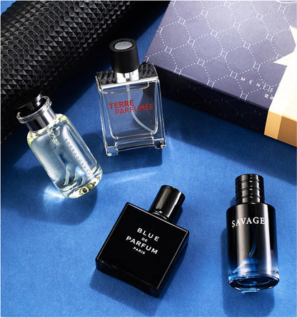 Luxury Brand Perfume Men Cologne 100ml Parfums Homme Gift Box 4Pcs Set Perfumes Masculinos Natural Floral Fruity Scent Spray